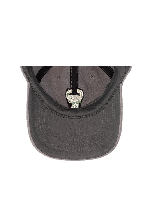 Women's 47 Brand Clean Up Noelle Gray Milwaukee Bucks Adjustable Hat_ Underbill