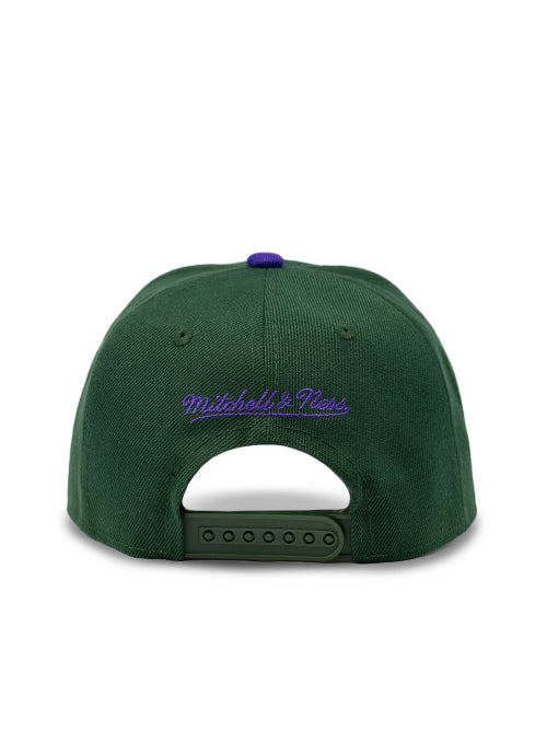 Youth Mitchell & Ness HWC '93 2-Tone Milwaukee Bucks Snapback Hat- Back View