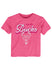 Infant Girls Sporty Stripes Milwaukee Bucks T-Shirt in Pink - Front View