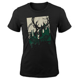 Youth Girls Candy Drip Milwaukee Bucks T-Shirt in Black - Front View