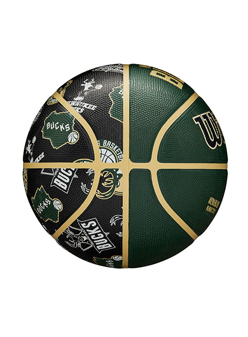Wilson All Over Print Milwaukee Bucks Full Basketball- Side 7