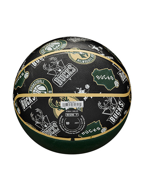 Wilson All Over Print Milwaukee Bucks Full Basketball- Side 2