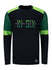 Bucks In Six For The Culture Milwaukee Bucks Long Sleeve T-Shirt in Black and Green - Front View