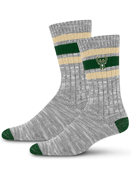 For Bare Feet Alpine Varsity Milwaukee Bucks Crew Socks