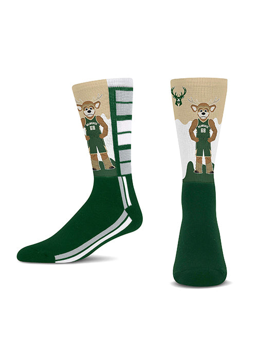 For Bare Feet Bango Drip Milwaukee Bucks Crew Socks
