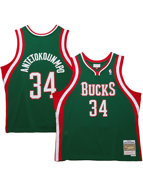 Mitchell & Ness HWC '13 Giannis Antetokounmpo Milwaukee Bucks Swingman jersey-COLLAGE