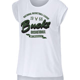 Women's Wear By Erin Andrews Muscle Milwaukee Bucks Tank Top-front