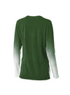 Women's Wear By Erin Andrews Dip Dye Green Milwaukee Bucks Long Sleeve T-Shirt- back 
