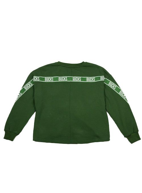 Women's Wear By Erin Andrews Repeat Name Milwaukee Bucks Hooded Sweatshirt-back
