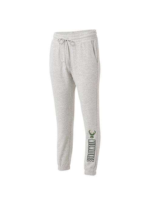 Women's Wear By Erin Andrews Grey Milwaukee Bucks Lounge Set- pants
