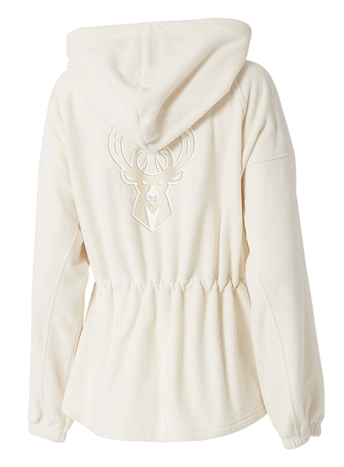 Women's Wear By Erin Andrews Polar Milwaukee Bucks Fleece jacket-back