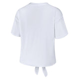 Women's Wear By Erin Andrews Tie Front White Milwaukee Bucks T-Shirt