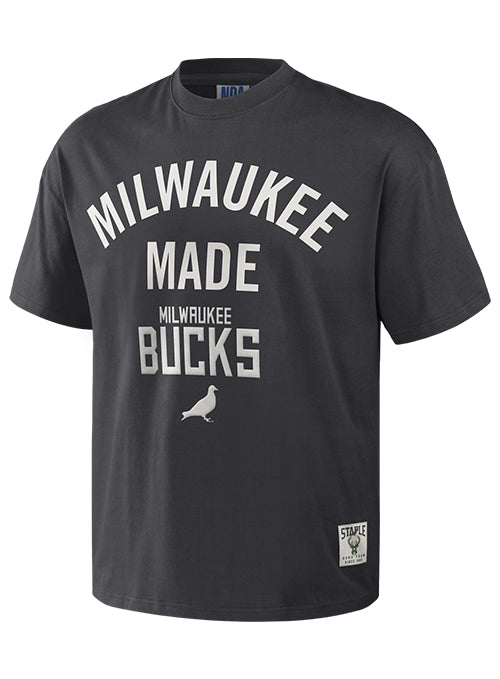 Staple Milwaukee Made Charcoal Milwaukee Bucks T-Shirt