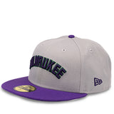 New Era 59Fifty Jersey Wordmark Milwaukee Bucks Fitted Hat- Angled left