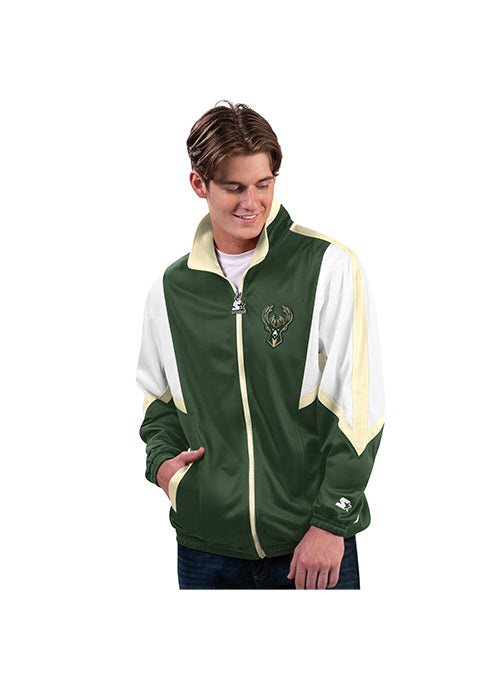 Starter Track Lead Runner Milwaukee Bucks Jacket