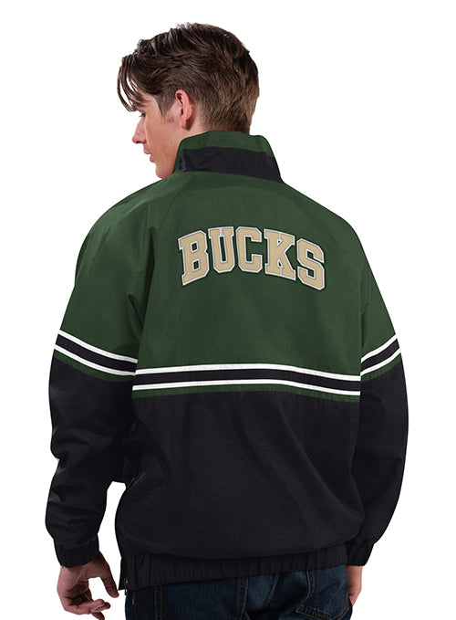 G-III Hit Run Milwaukee Bucks 1/2 Zip Pullover-back
