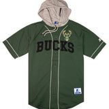 Starter Grand Slam Milwaukee Bucks Hooded Short Sleeve Baseball T-Shirt