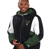 Starter Winter Full Back Milwaukee Bucks Jacket-front