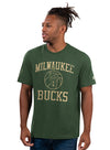 Starter Touchdown City Team Green Milwaukee Bucks T-Shirt