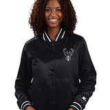 Women's G-III City Back Milwaukee Bucks Varsity Jacket-front