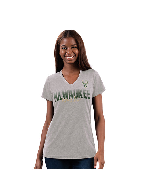 Women's G-III Faded City Milwaukee Bucks T-Shirt