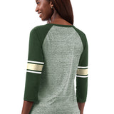 Women's G-III Recover Green Milwaukee Bucks 3/4 Sleeve T-Shirt-back