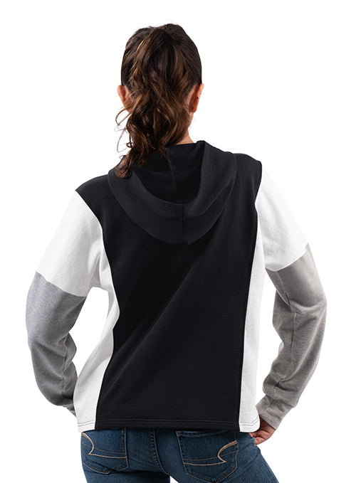 Women's G-III Game Plan Rhinestones Milwaukee Bucks Hooded Sweatshirt-back
