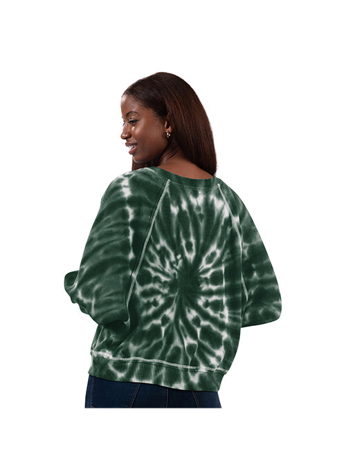 Women's G-III Waffle Thermal Upshot Green Milwaukee Bucks Long Sleeve T-Shirt-back