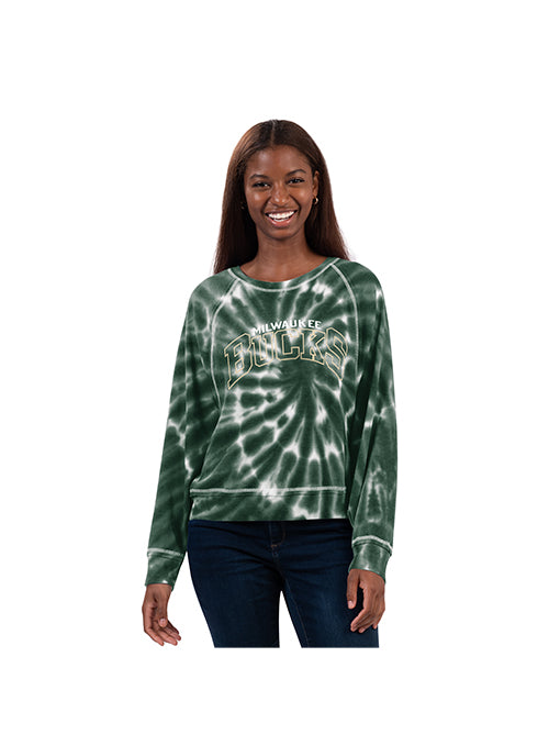 Women's G-III Waffle Thermal Upshot Green Milwaukee Bucks Long Sleeve T-Shirt