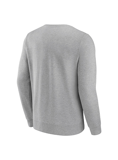 Fanatics Wordmark Banner Gray Milwaukee Bucks Long Sleeve T-Shirt- Back