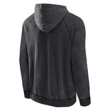 Fanatics Terry Washed Black Milwaukee Bucks Hooded Sweatshirt- Back