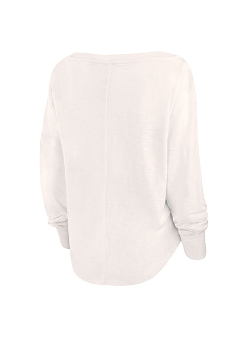 Women's Fanatics Slub Fashion Milwaukee Bucks Long Sleeve T-Shirt- Back