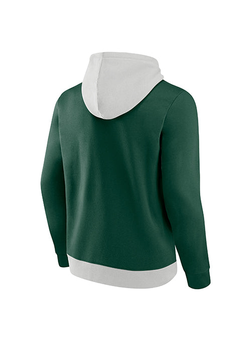 Fanatics Primary Arctic Milwaukee Bucks Hooded Sweatshirt- Back View