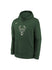 Juvenile Nike Club Logo Green Milwaukee Bucks Hooded Sweatshirt - Front View