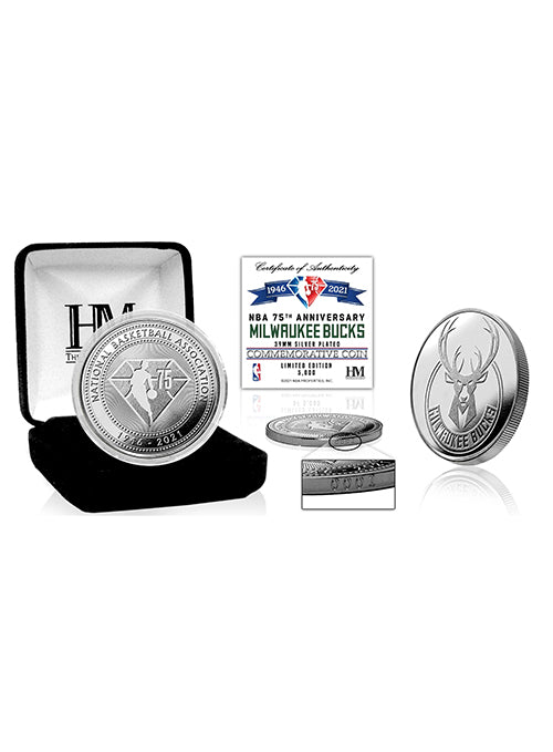 Highland Mint 75th Anniversary Velour Milwaukee Bucks Coin Box