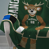 Uncanny Brands Bango Milwaukee Bucks 60"x80" Throw Blanket-display