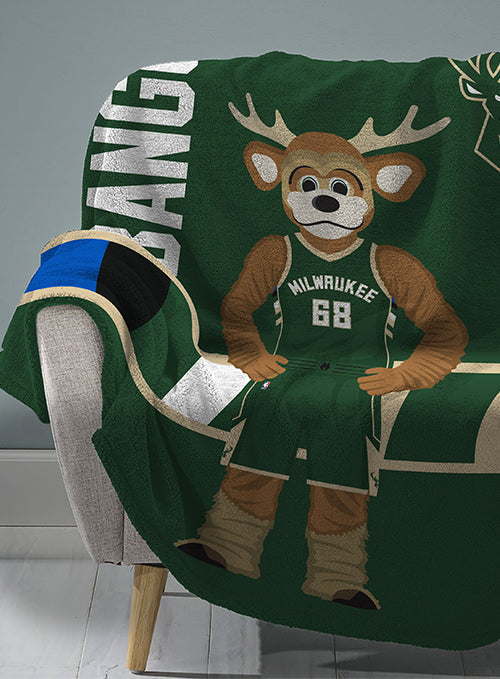 Uncanny Brands Bango Milwaukee Bucks 60"x80" Throw Blanket-display