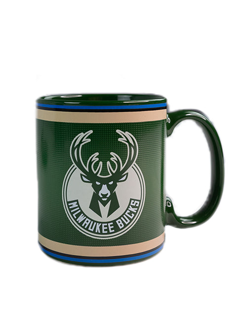 Uncanny Brands Global State Milwaukee Bucks Mug & Warmer-mug-global logo