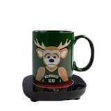 Uncanny Brands Global Bango Milwaukee Bucks Mug & Warmer-mug on warmer