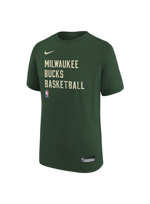 Youth Nike Essential On-Court Practice 23 Green Milwaukee Bucks T-Shirt