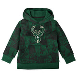 Toddler Outerstuff Milwaukee Bucks Hooded Sweatshirt & Pants Fleece Set - Sweatshirt Front View