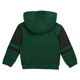 Toddler Outerstuff To The League Full Zip Hooded Sweatshirt in Green and Black - Back View