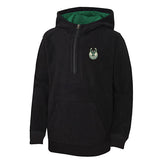 Youth Outerstuff Crossover Milwaukee Bucks Hooded Fleece Sweatshirt in Black - Front View