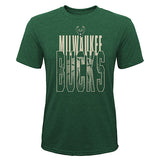 Youth Outerstuff Solar Flair Milwaukee Bucks T-Shirt in Green - Front View