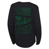 Youth Outerstuff Posterize Milwaukee Bucks Long Sleeve T-Shirt - Back View