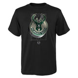 Youth Outerstuff 3D Logo Milwaukee Bucks T-Shirt