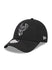 Youth New Era Tonal Icon 9Forty Milwaukee Bucks Adjustable Hat in Black - Angled Left Side View