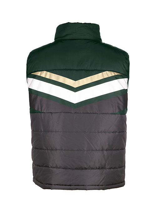 New Era Lift Pass Milwaukee Bucks Puffer Vest - Back View
