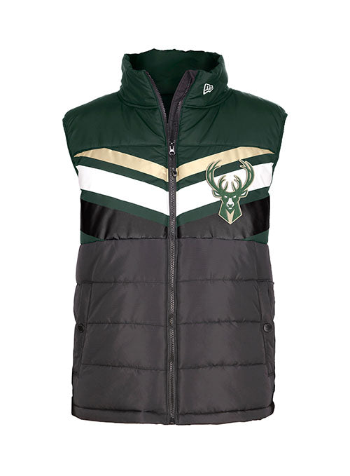 New Era Lift Pass Milwaukee Bucks Puffer Vest