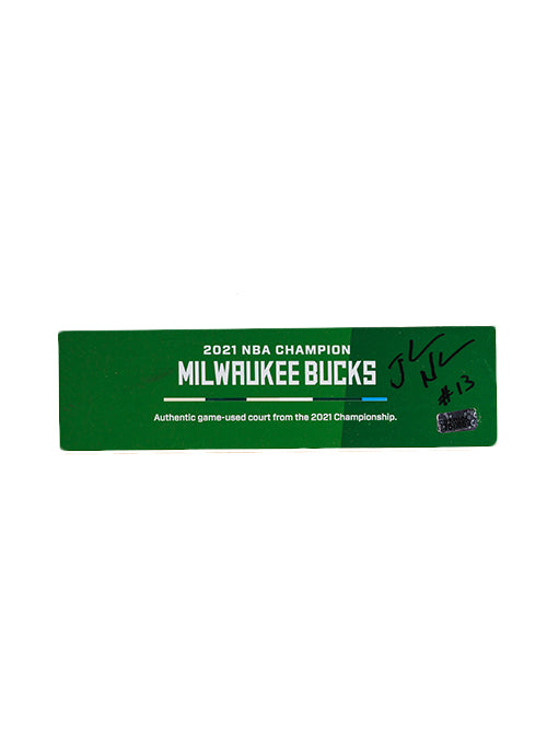 Signed Artsman Jordan Nwora Milwaukee Bucks Court Block